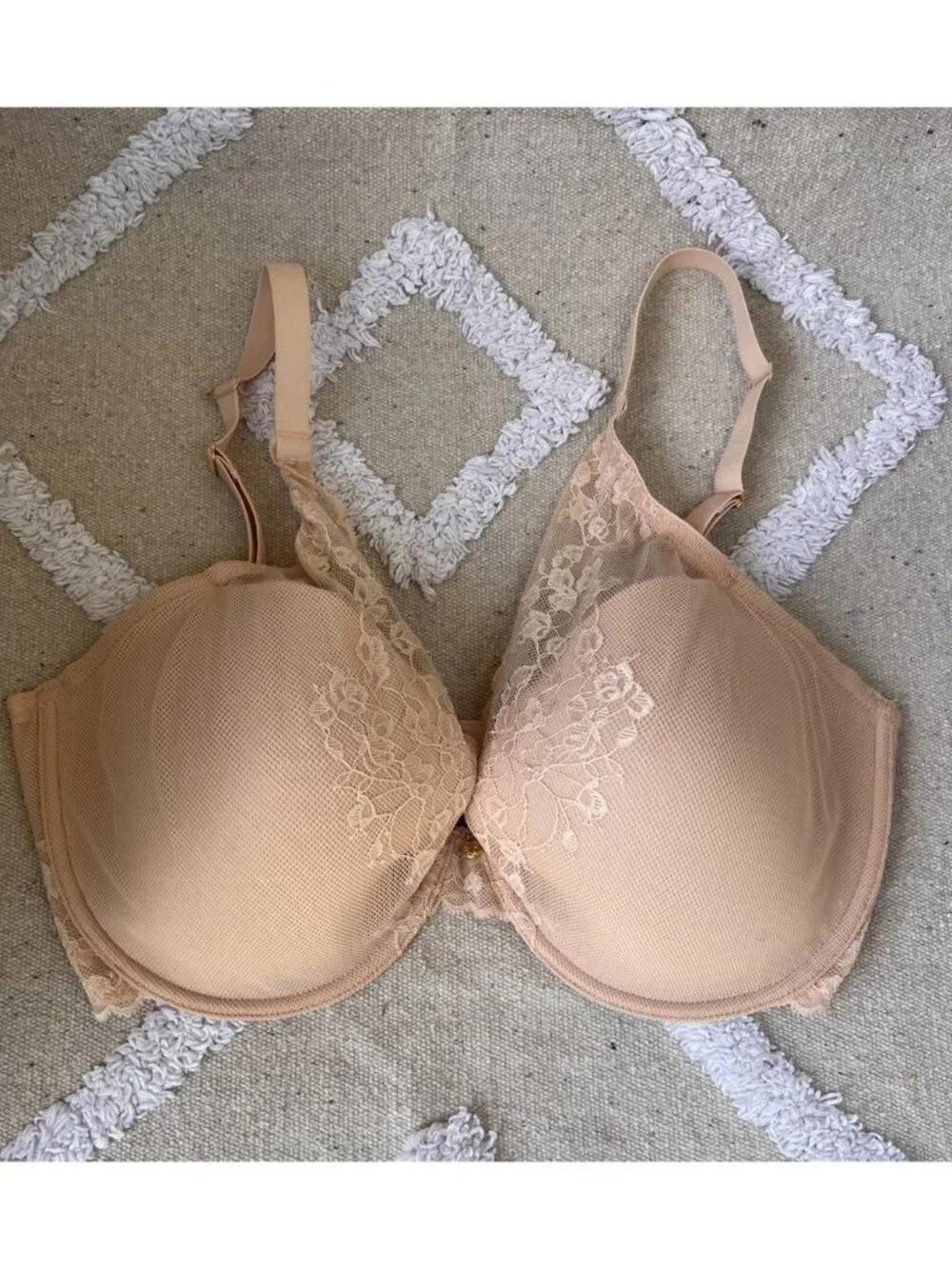 Natori Cherry Blossom Convertible Underwire Bra Nude Beige 721191 Size 34G